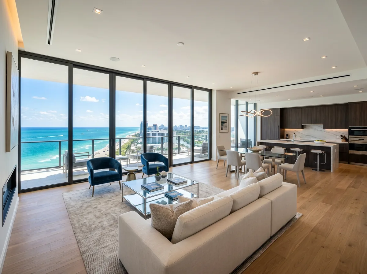 Luxury apartment listing photo uploaded via PlayCode mobile AI website builder