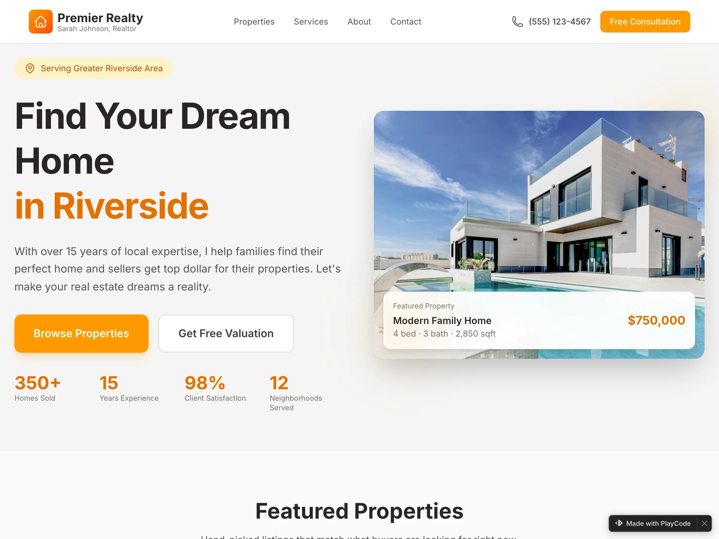 AI website builder for real estate - PlayCode