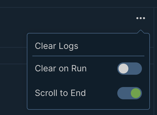 Clear console logs